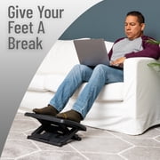 Mind Reader Foot Rest, Under Desk at Work, Ergonomic, Height Adjustable, Office, Plastic
