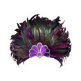 thumbnail image 3 of Tocado de plumas para fiestas temáticas de danza y presentaciones escénicas Púrpura, 3 of 9