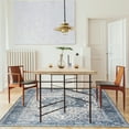 thumbnail image 3 of ReaLife Machine Washable Rug - Stain Resistant, Non-Shed - Eco-Friendly, Padded, Family & Pet Friendly - Made from Premium Recycled Fibers - Vintage Bohemian Medallion - Blue Ivory, 3' x 5', 3 of 6