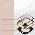 thumbnail image 4 of Bumper Case for Apple Watch Series 9/8/7 45mm, Electroplated Ultra Thin PC Shockproof Frame Case Plating Cover Lightweight Bumper with Screen Protector for iWatch Series 9/8/7 45mm, Silver, 4 of 6