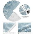 thumbnail image 4 of Christmas Tree Skirt, Christmas Shining Silver Snowflakes New Year Xmas Tree Skirts 36 in Tree Skirt Holiday Party Garden Round Seasonal Tree Stand Mat Tree Skirt Decor, 4 of 6