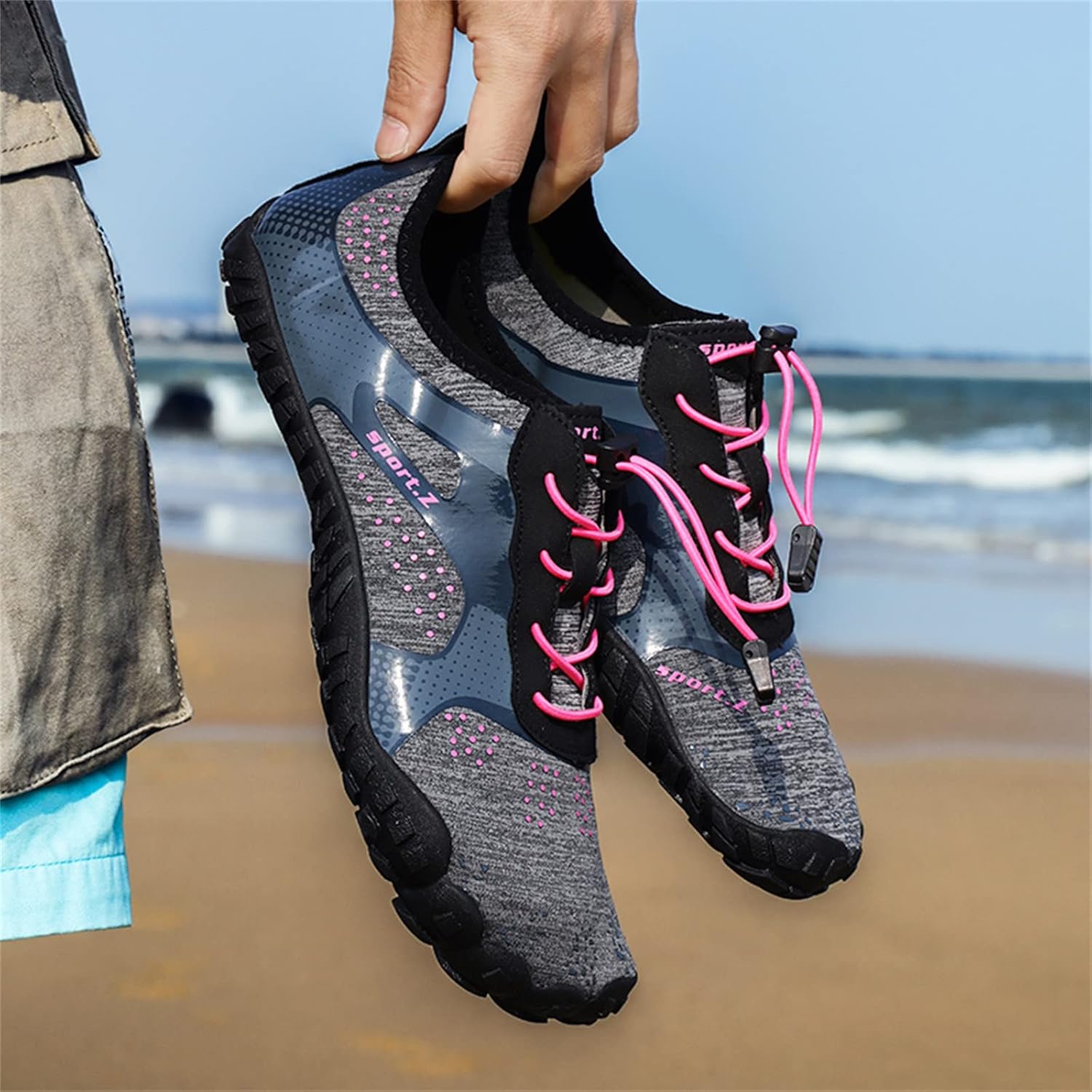 Outdoor Creek Tracing Shoes for Men and Women Beach Shoes for Women Anti slip Swimming Shoes for Water and Land Amphibious Fishing Shoes Anti cutting Road Wading Shoes