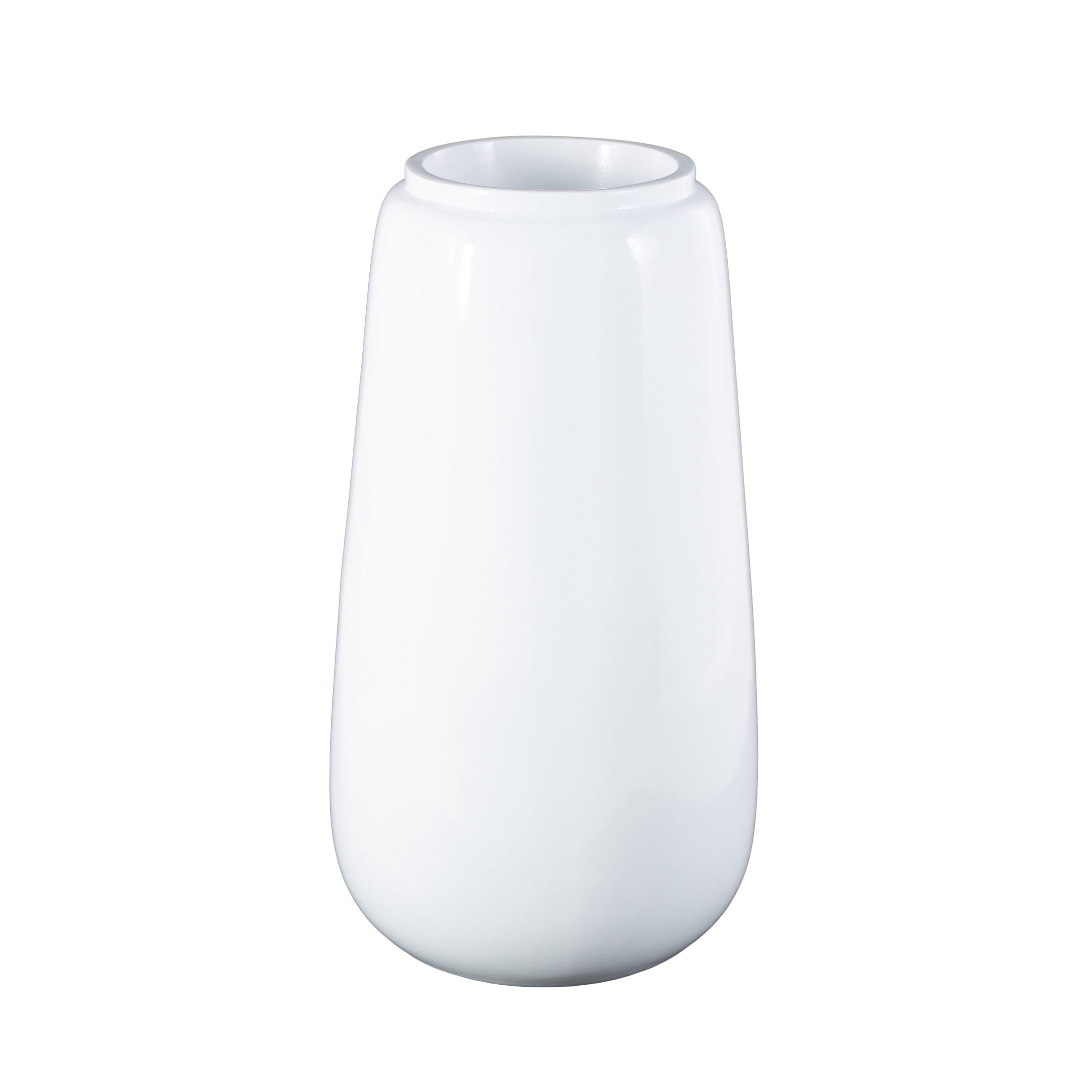 DecMode 30" Tall Floor White Resin Vase