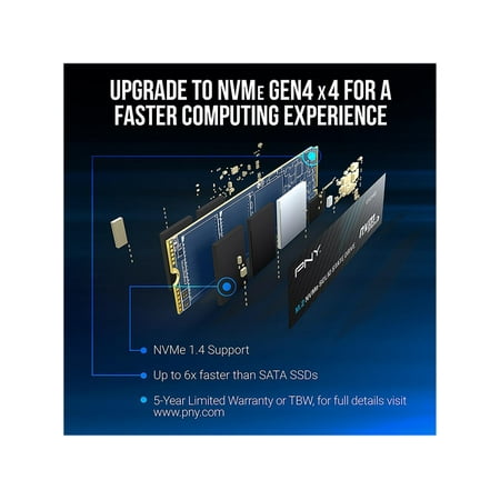 PNY - CS2140 500GB M.2 NVMe Gen4 x4 Internal Solid State Drive