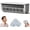 White, variant on Wireless Charging Air Conditioner Fan, Portable Wall Air Conditioner Cooling Mist Fan, No Drilling Kitchen Wall ac, 10s Instant Cooling, Waterproof and Oil-proof, for Kitchen Bedroom, (Black)
