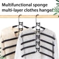 thumbnail image 4 of Lttoisl SharkTRUE Space Saving Clothes Hangers, Multi Layer Metal Hanger Racks with Foam Padding, Heavy Duty Thick Magic Hanger Organizers for Coats, Sweaters, Suits, T-Shirts, Wardrobe Storage, 4 of 8