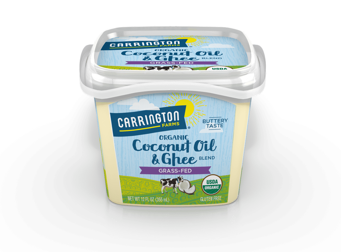 Carrington Farms Organic Coconut Oil & Ghee, GrassFed, 12 Oz