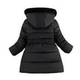thumbnail image 3 of CYRBOKO Girls' Puffer Jackets, Cotton Thermal Loose Full Zip Winter Coats Black Size 6-7 T, 3 of 3