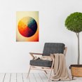 thumbnail image 2 of Minimalist Geometric Illustration Circle With Colourful Textures Red Yellow Blue Large Wall Art Poster Print Thick Paper 18X24 Inch, 2 of 4
