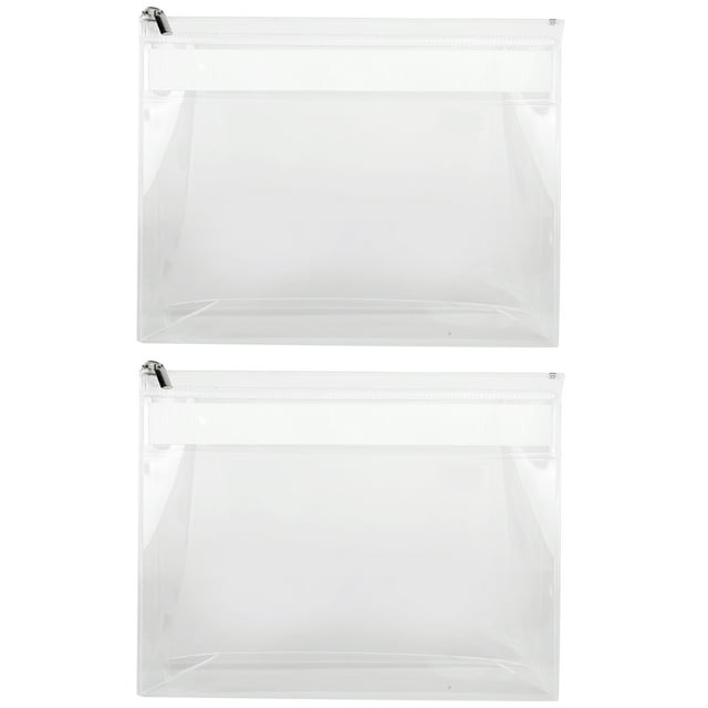 Bolsa de maquillaje transparente EVA, 2 uds., bolsa de almacenamiento de artículos de tocador y cosméticos portátil de viaje, organizador