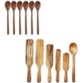 thumbnail image 1 of Wooden Spoons, 6 Pieces 9 Inch Wood Soup Spoons for Eating, 1 of 7