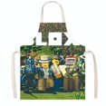 thumbnail image 1 of Roblox-delantal de dibujos animados para niños y adultos, bata sin mangas de lino y algodón, antiincrustante, antisalpicaduras de aceite, para el hogar y la cocina, 1 of 4