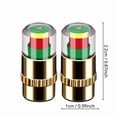 thumbnail image 3 of Presión de neumáticos del coche. Tapones de válvulas en paquete de 4, acero inoxidable 36 PSI, indicador de 3 colores verde amarillo rojo, alerta de fuga de aire impermeable, camión SUV motocicleta, 3 of 3
