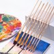 thumbnail image 5 of Juego de 8 pinceles profesionales para pintar a mano, para principiantes, color madera, 5 of 5