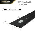 thumbnail image 5 of JELOSTONE 3 Pack - 4"W x 1/4"H x 36"L Commercial Aluminum Door Threshold (Matte Black Anodized)- DoorSaddle- ADA accessible Barrier Free- Fire Rated- Door Thresholds for Exterior Doors, B302AT, 5 of 6