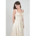 thumbnail image 4 of Vestido satinado floral Roman Fashion /Juvenil, 4753 (Amarillo) amarillo M, 4 of 5