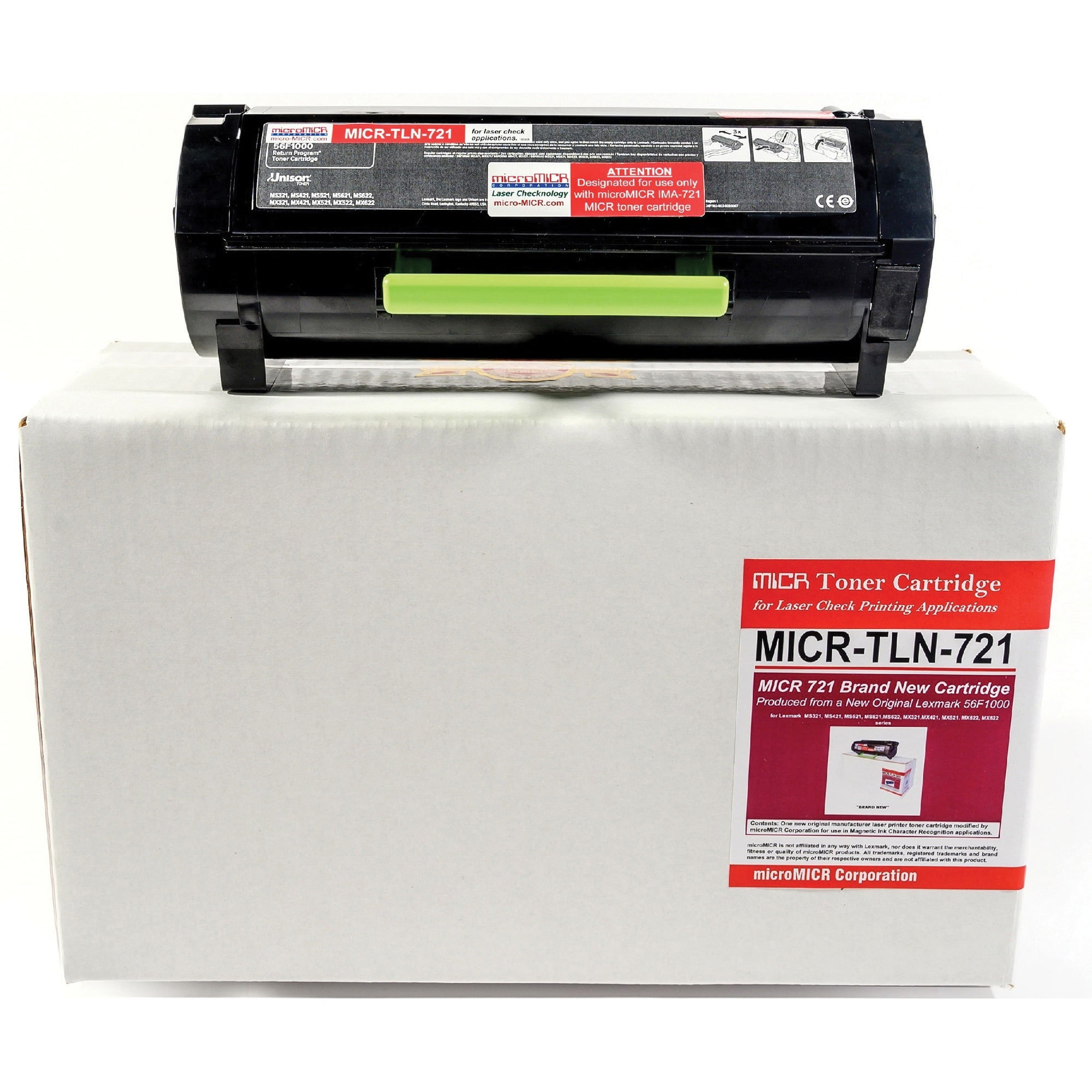 Lexmark Ms321 Printer Cartridge 2 microMICR, MCMMICRTLN721, Toner Cartridge for Lexmark MS321, 1 Each