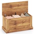 thumbnail image 1 of Gymax 35.5'' Storage Chest Lift Top Storage Box w/Safety Hydraulic Strut & Metal Hinges Oak, 1 of 9