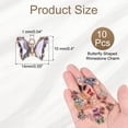 thumbnail image 2 of Uxcell 10Pcs Encanto de Mariposa de Rhinestone Cubic Zirconia Cristal Púrpura, 2 of 7