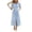 *Blue, variant on Women's Gingham Button Down Shirt Dress , Ladies' Puff Sleeve Belted Waist Midi Dress , Summer Plaid Vacation Party Dress For Women,Yellow,S-2XL