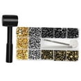 thumbnail image 1 of Abbracc Leather Snap Fasteners Screw Snaps with Tools DIY Metal Snaps Buttons 480 Sets, 1 of 8
