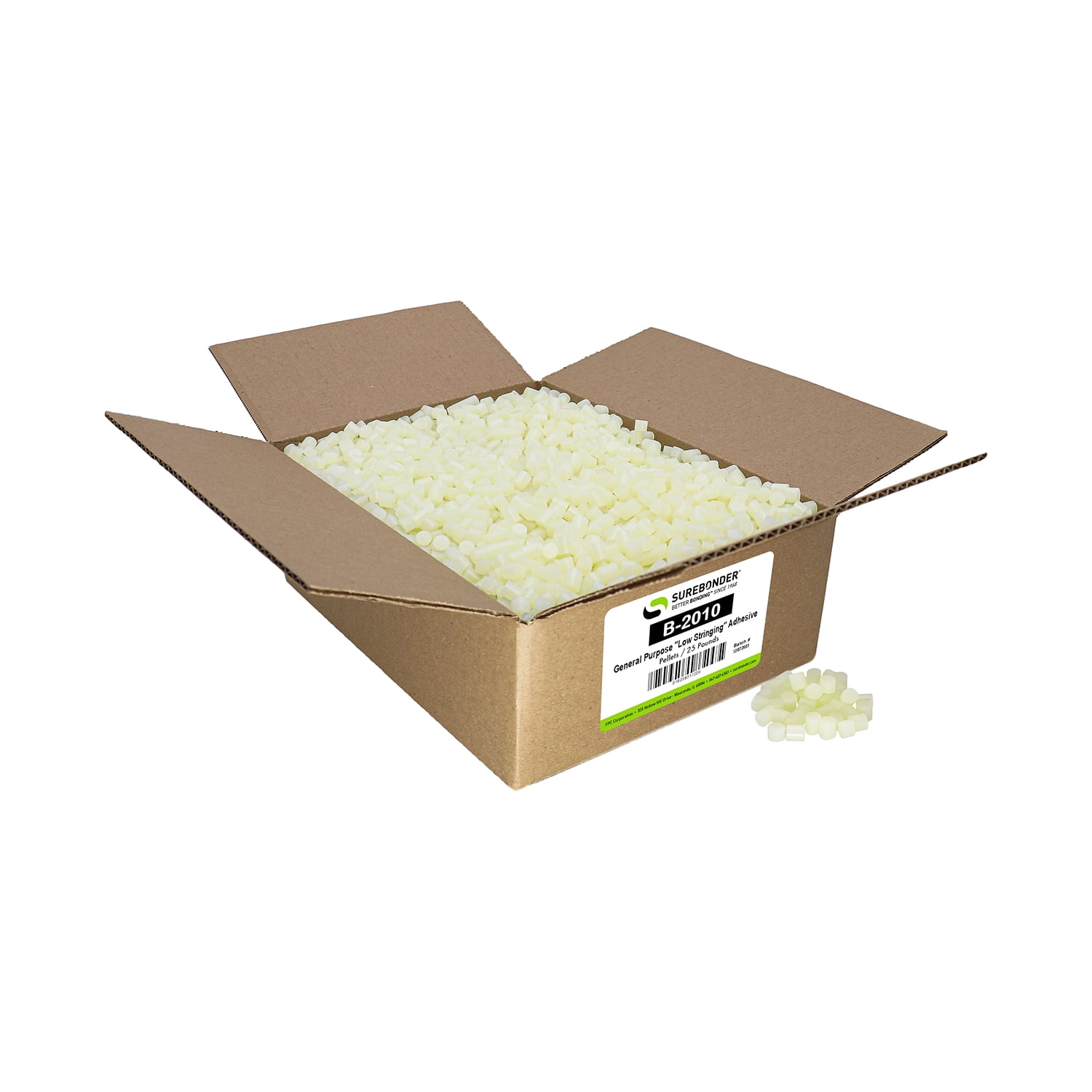 Surebonder B-2010 Less Stringing Skillet Glue Cube Pellets for Crafts and Floral Projects, 10 lb Box, Use in Surebonder Glue Skillets - Cream Color