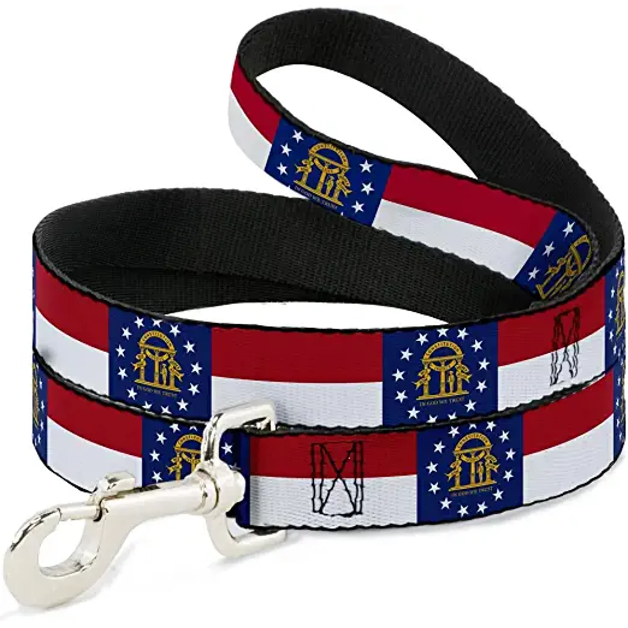 buckle-down dl-w30792 georgia flag dog leash