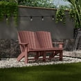 thumbnail image 2 of Wildridge Heritage Double Adirondack, Cherrywood - All-Weather Recycled Plastic Furniture for Patio, Deck, Lawn, 2 of 4