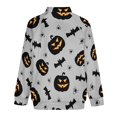 thumbnail image 4 of Lightweight Jacket for Men - Halloween Pumpkins Bat Cuteness Casual Zip Up Bomber Jacket Men Spring Fall Windbreaker Coat with Pocket, 4 of 6