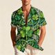 thumbnail image 1 of Ceisia Men's St. Patrick's Day Short Sleeve Shirt Clover Print Regular Straight Fit Green Turn-Down Collar Spring Summer Shirt Gift, 1 of 8