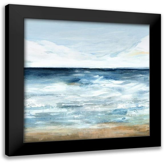 Isabelle Z 12x12 Black Modern Framed Museum Art Print Titled - Blue Ocean I