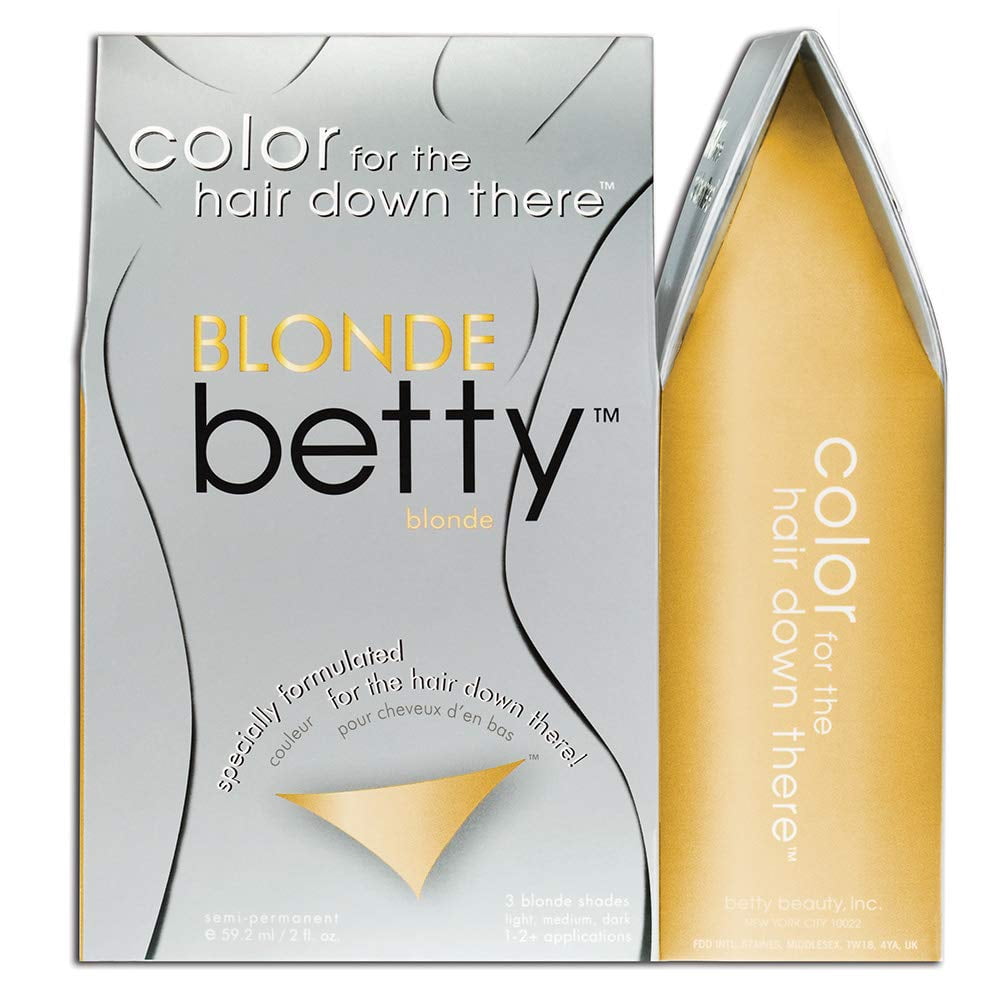 Blonde Betty - Hair Color for the Hair Down There Hair Color Kit (Pack of  3) 