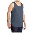 thumbnail image 4 of Yellow Rooster Mens Sleeveless Beach Wash Garment-Dyed Tank Top Denim Blue XL, 4 of 4