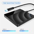 thumbnail image 3 of maskred External CD DVD Drive USB 3.0 Touch Control Portable CD DVD +/-RW Drive Burner Writer Rewriter Player Reader, 3 of 6