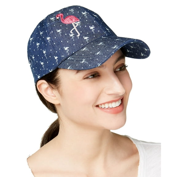 August Hats Flamingo Denim Baseball Cap (Navy, One Size)