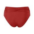 thumbnail image 2 of FchengtaiS Women Mid Rise Bikini Bottoms Full Coverage Swimsuit Ruched Swim Bottom, 2 of 6