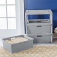 thumbnail image 6 of Sterilite Wide 3 Drawer Tower, Easy to Assemble with Removable Decorative Cross-Weave Plastic Drawers, Tool-Free, Gray, 6 of 14