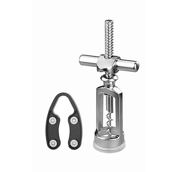 Screw Bottle Opener Corkscrew Multifunctional Foil Cutter Wing with Paper Stainless Steel