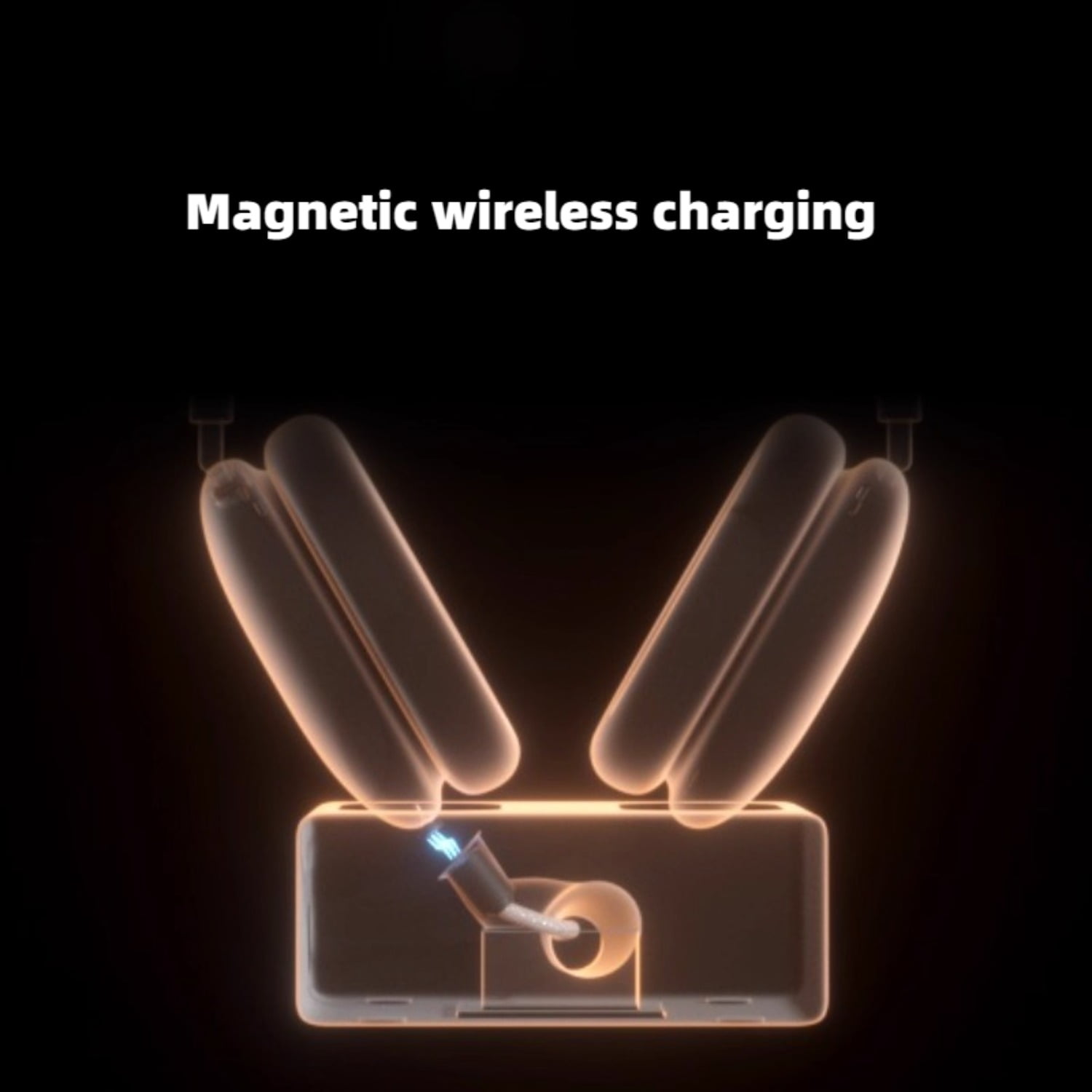 Magnetic Wireless Charging Dock for AirPods Max, Charging Stand with Sleep Mode Headphone Holder