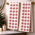 thumbnail image 6 of PYURTEP Christmas Hand Towels, 2 Pcs Soft Absorbent Holiday Kitchen Towels, Decorative Hand Towel for Christmas Bathroom Kitchen, 23.6 x 15.8 inch, 6 of 8