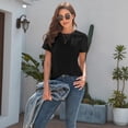 thumbnail image 4 of CURBODO Basic T Shirt for Women UPF50+ Sun Protection Summer Short Sleeve Tops - Solid Color Casual Loose Fit Crew Neck Plain Tee (S-2XL), 4 of 8