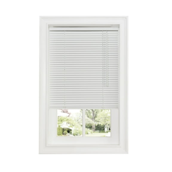 Midnight Cordless 1" Room Darkening Mini Blind 23x64 White
