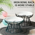 thumbnail image 3 of IMossad Metal Stand for Cat Dish - Raised Cat Bowl Holder - Black Iron - Elevated, Anti Vomiting, Backflow Prevention, 3 of 7
