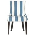 thumbnail image 4 of SAFAVIEH Lester 19" H Contemporary Glam Dining Chair, Blue/White/Espresso, Set of 2, 4 of 10
