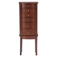 thumbnail image 4 of Linon Linnett Armoire à Bijoux avec Doublure Peluche Noire et Grand Rangement, Brun Merlot, 4 of 16