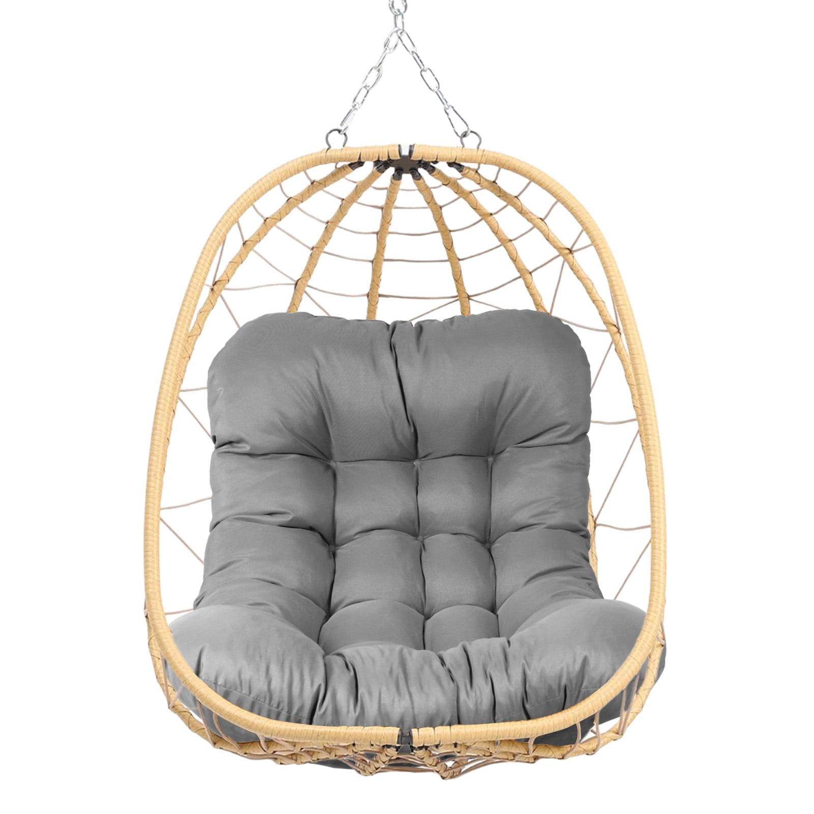 Geemuslly Egg Chair Cushion Replacement, 7.8 inchThickened Outdoor Hanging Chair Seat Pad , Waterproof Swing Basket Chair Cushion for Patio or Garden (Only Cushion)