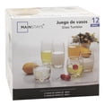 thumbnail image 1 of Juego de Vasos Mainstays de Vidrio 12 Piezas, 1 of 2