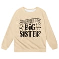 thumbnail image 3 of Krdevn Kids Promoted To Big Sister Letter Graphic Crewneck Long Sleeve Soft Pullover Casual Sweatshirt Top,4-5 Years, 3 of 3