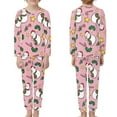 thumbnail image 3 of FKELYI Cartoon Christmas Pjs Aged 11-12 Durable Snowman Pink Children Pajama Sets 2 Pieces Breathable Kids Pajama Pants, 3 of 5