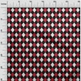 thumbnail image 2 of oneOone Georgette Viscose Bright Red Fabric Argyle Check Quilting Supplies Print Sewing Fabric By The Yard 42 Inch Wide, 2 of 4